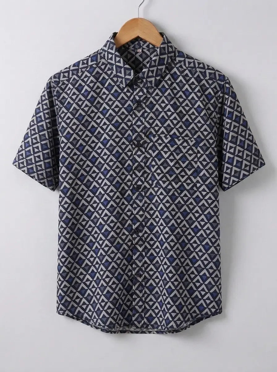 Vertex Geometric Print Shirt