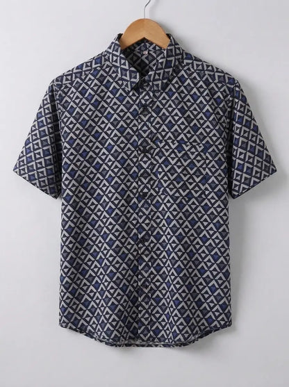 Vertex Geometric Print Shirt