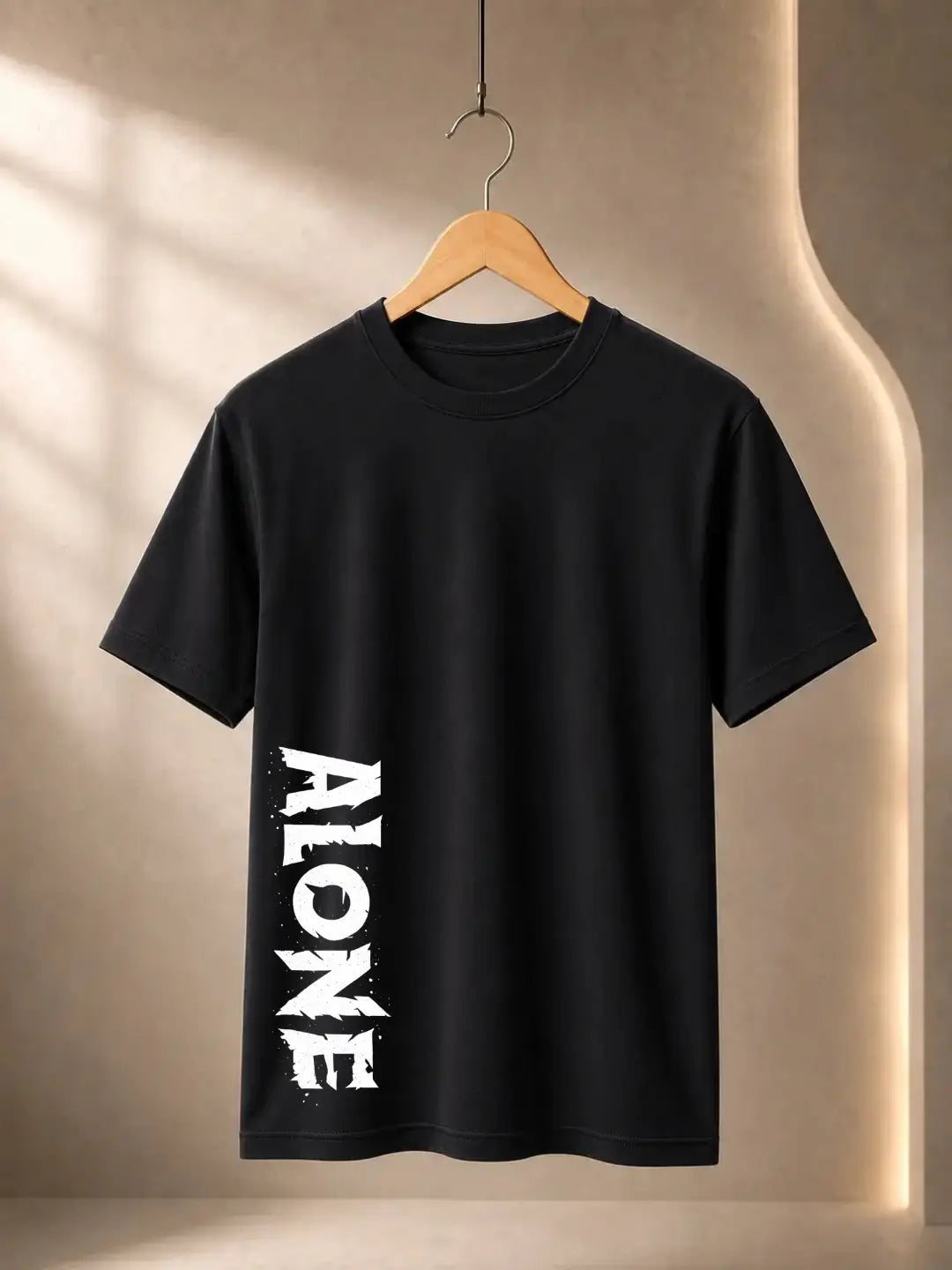 Soft Feel Premium T-Shirt | Alone | Black