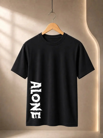 Soft Feel Premium T-Shirt | Alone | Black