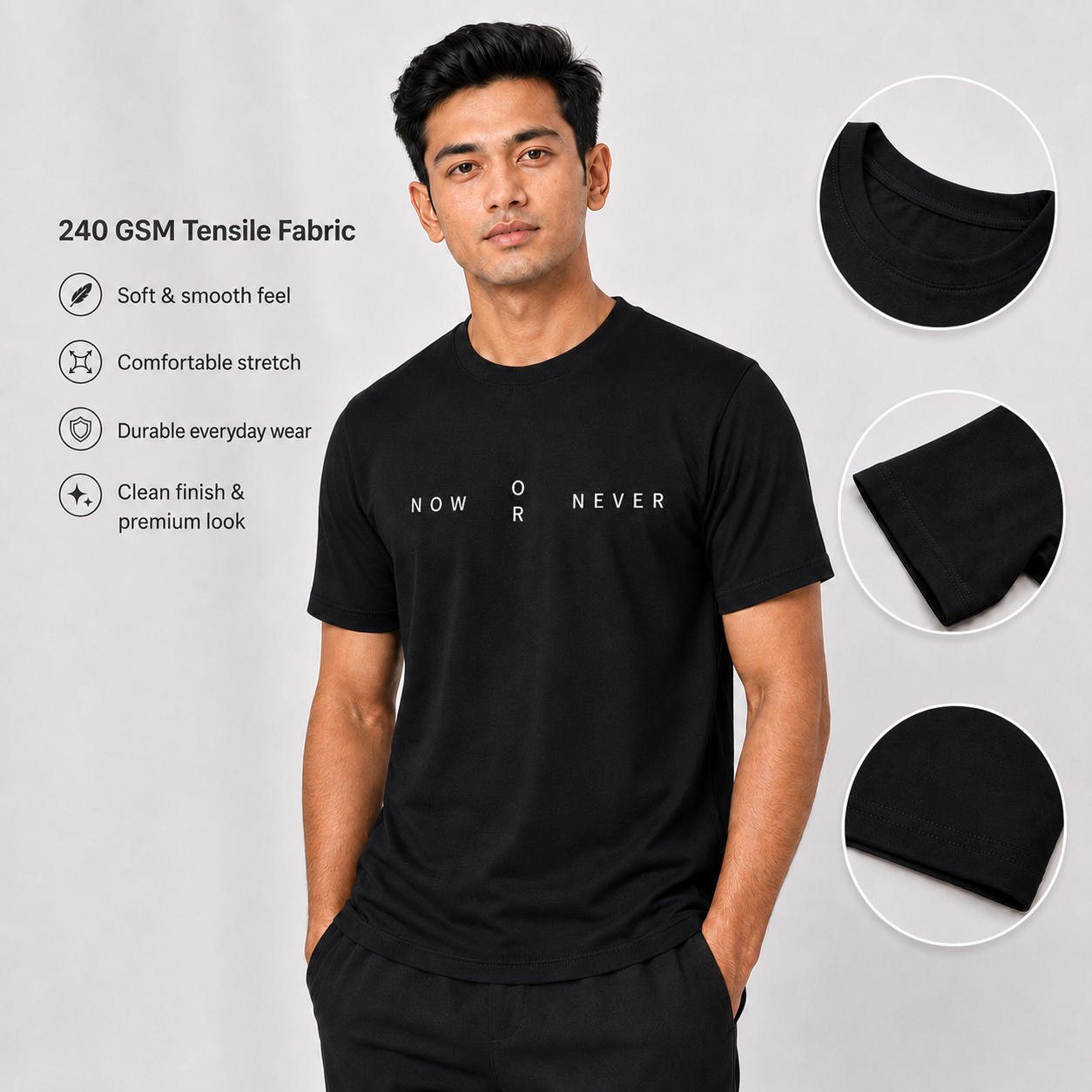 Soft Feel Premium T-Shirt | 240 GSM