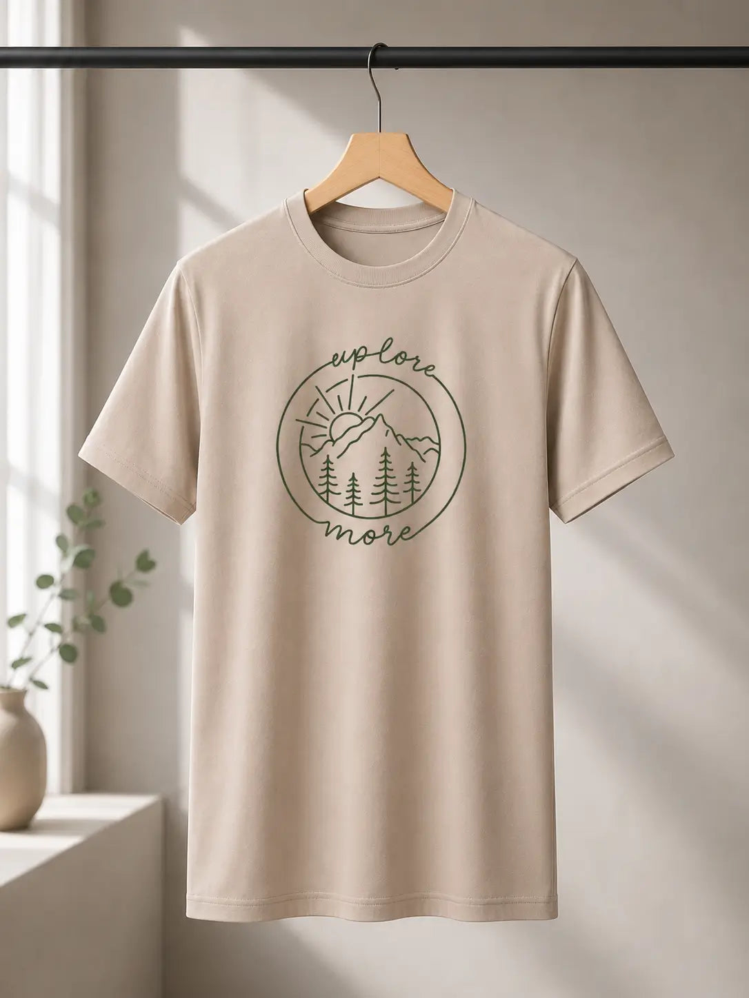Soft Feel Premium T-Shirt | Explore More | Beige