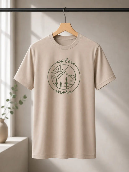 Soft Feel Premium T-Shirt | Explore More | Beige