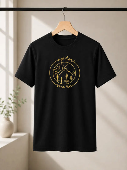 Soft Feel Premium T-Shirt | Explore More | Black