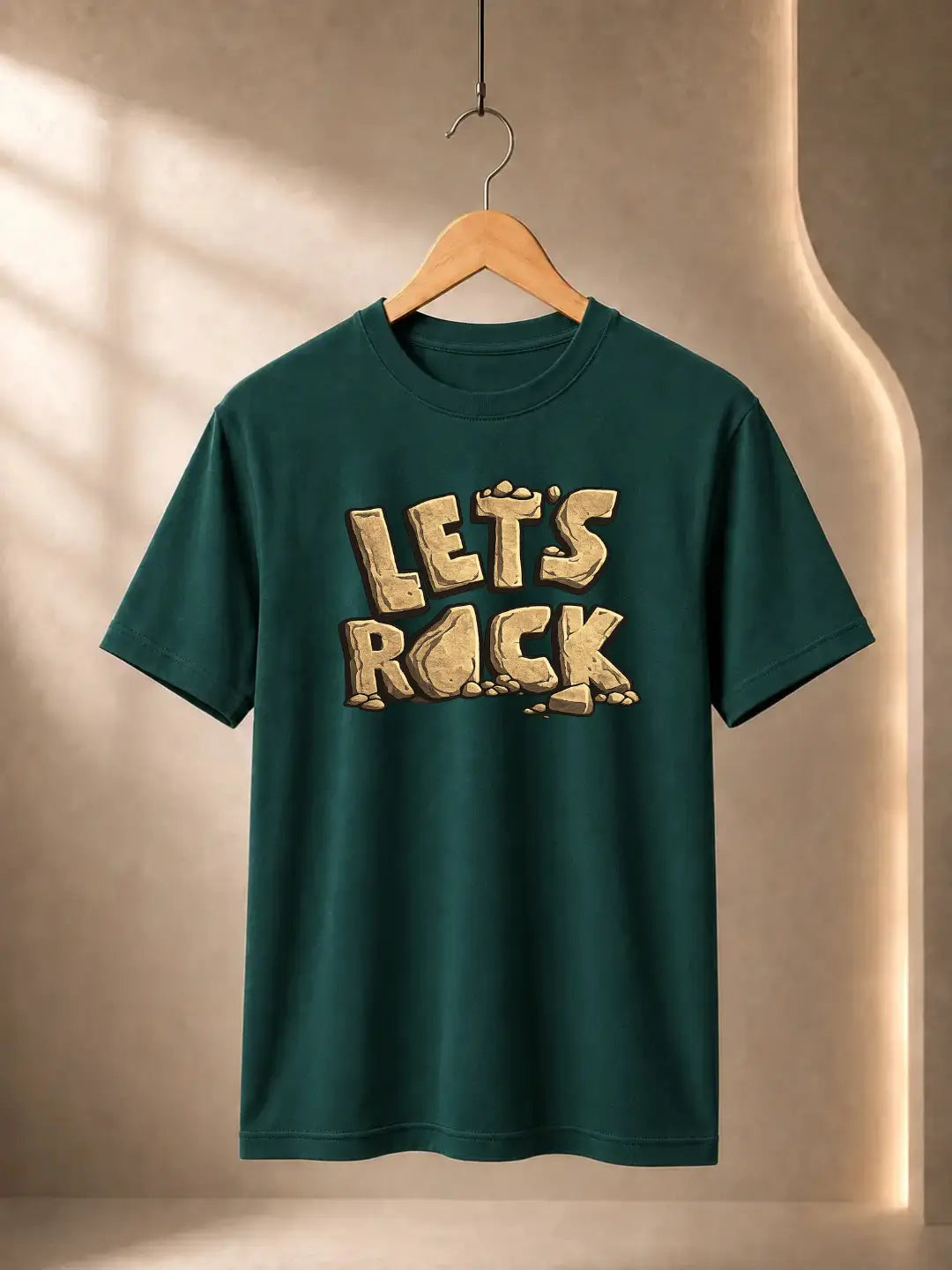 Soft Feel Premium T-Shirt | Let's Rock | Green