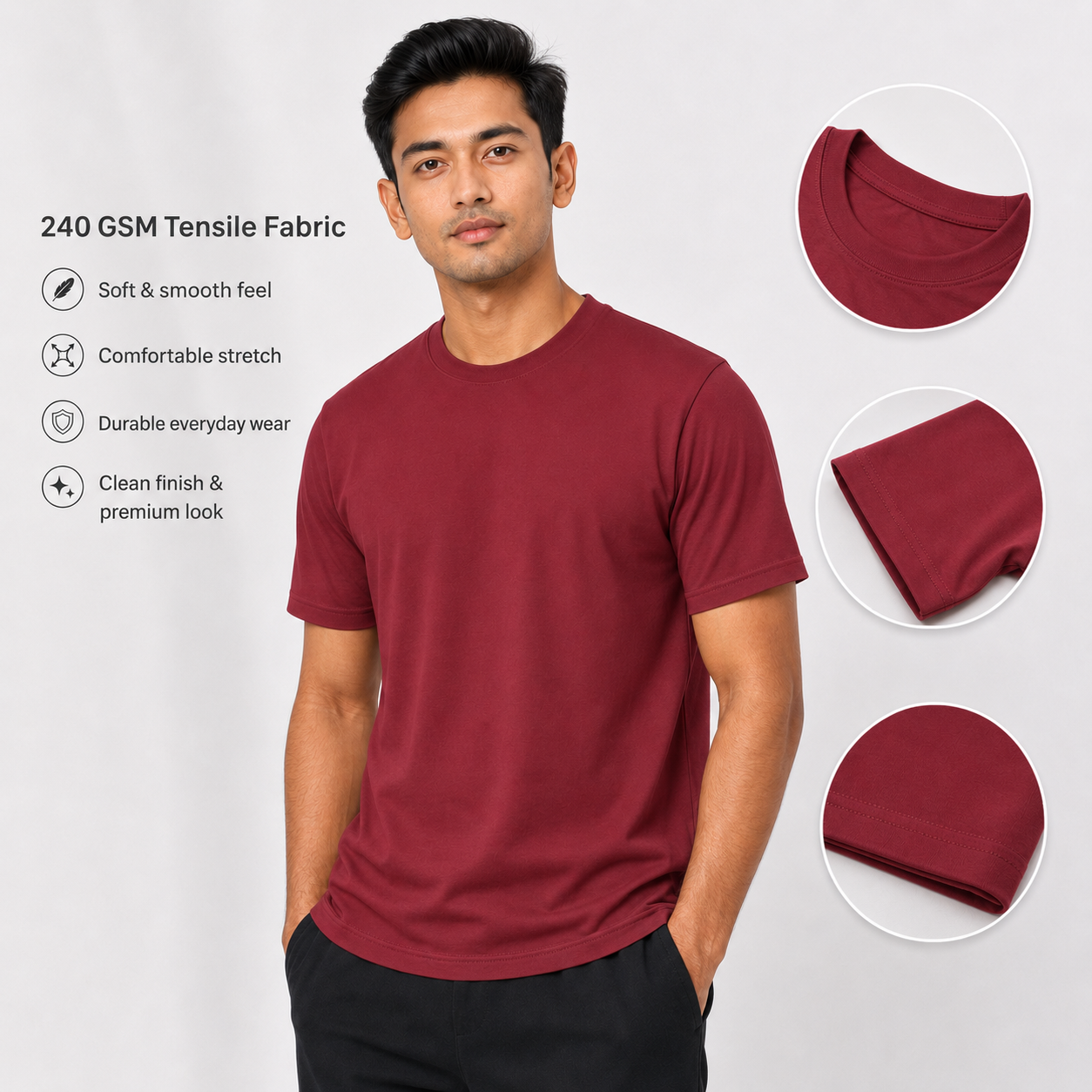 Soft Feel Premium T-Shirt | 240 GSM