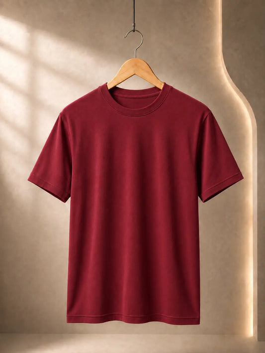 Soft Feel Premium T-Shirt | Plain | Maroon