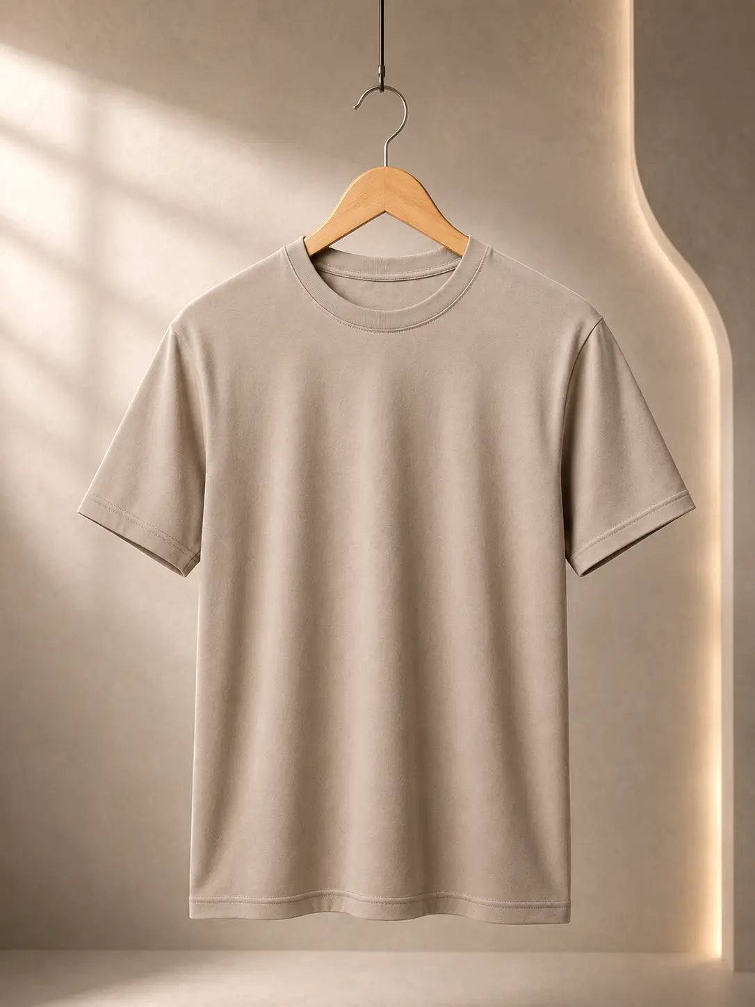 Soft Feel Premium T-Shirt | Plain | Beige