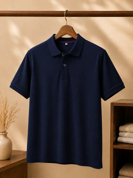 Classic Plain Polo T-Shirt | Blue
